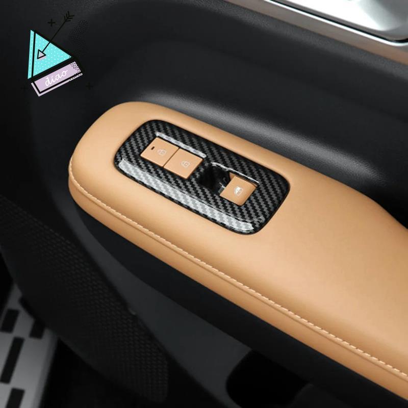 Cho MX5 2024 LHD Sợi Carbon Ô Tô Nâng Cửa Sổ Nút Công Tắc Bao Viền Phụ Kiện