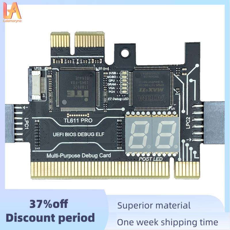 Thẻ chẩn đoán TL611 PRO, Thẻ chẩn đoán Pcie cho bo mạch chủ Pci để bàn cho máy tính để bàn và máy tính xách tay (Đen)