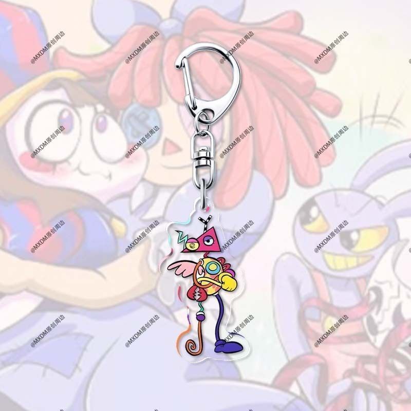 Pomni Ragatha Jax Anime KeyChain Digital Circus Men Key Chain for Women Cartoon Creative Figure Acrylic
