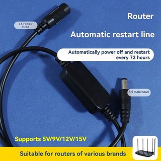 Tự Động Khởi Động Router 72 Giờ Định Tuyến Hẹn Giờ Công Cụ Đặt Lại Nguồn DC Thời Gian Sợi Modem Router DC Power Manager Đen