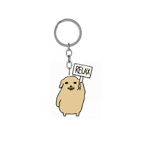 Móc khoá mica in 2 mặt " Chó Nghèo Nhưng Có Tâm "