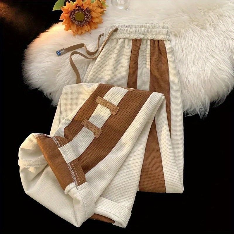Quần Sọc Labe Nam High Street vibe Dạo Phố Mặc Ruffian Đẹp Trai Fried Street Drape Size Lớn Rời Mùa Xuân Quần 17G9