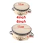 Trống Tambourine AMBU, Trống cầm tay bằng kim loại Jingles Trẻ em, Quà tặng bằng gỗ 4 / 6 / 8 / 10 Inch Bộ gõ Nhạc cụ gõ Đồ chơi cho các trò chơi tiệc tùng