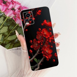 Ốp Lưng Trong Suốt Cho Vivo V20 2021 V2040 Bao Họa Tiết Hoa Thời Trang Silicon Mềm TPU Vỏ Cho VivoV20 V2025 V2024 Vỏ Điện Thoại