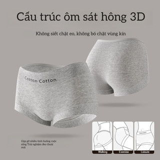 『Brelira』Quần Lót Boxer Boyshort 100% Cotton Cho Nữ, Thoáng Khí, Phù Hợp Nhiều Kích Cỡ 10a kháng khuẩn Quần đùi thể thao thông thường