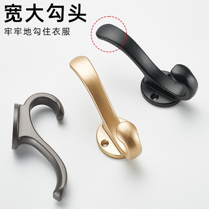 Móc Quần Áo Không Đục Lỗ Tủ Giày Tủ Quần Áo Cửa Phía Sau Móc Treo Tường Kim Loại Áo Móc Lối Vào Móc RH1B