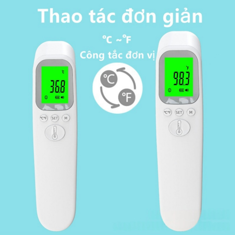 Nhiệt Kế Hồng Ngoại Y Tế - Đo Trán Không Tiếp Xúc, Chính Xác ±0.2°C,Dùng Cho Gia Đình & Văn Phòng