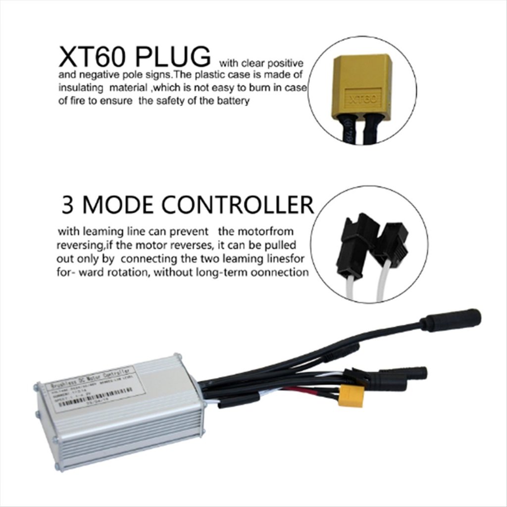 Bộ điều khiển Ebike sóng sin 17A với 3 chế độ, phù hợp bộ dụng cụ từ 24V đến 48V, tăng cường hiệu suất.