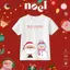 Bé Dành Noël Thiết Cổ Tròn Trẻ Em Áo In Vải