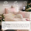 Set Chăn Ga Gối 5 Món Nỉ Nhung SỮA 3D – THỎ & CẦU VỒNG PASTEL Memminbedding luxury mềm mịn, xinh xắn