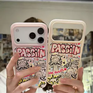 Đường phố Graffiti gió cho iPhone16promax17AIR trường hợp điện thoại 15plus mềm trường hợp 13 lỗ lớn 12 nhỏ