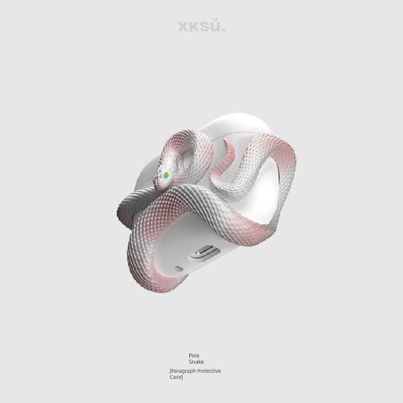 X XKSU Pink Snake Series Vỏ tai nghe chính hãng airpod4 Vỏ bảo vệ Tai nghe Apple airpodpro3 Vỏ bảo vệ Phụ kiện tai nghe Dụng cụ tiện dụng chống sốc Quà tặng năm mới nâng cao sáng tạo | BigBuy360 - bigbuy360.vn