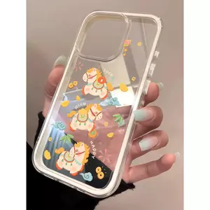 Năm mới Yuanbao Pony 3 trong 1 cho 17 16ProMax trường hợp điện thoại 15pro 14plus