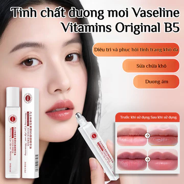 【Khô Nứt Biến Mất Sau 1 Đêm】Tinh Chất Dưỡng Môi Vaseline & Vitamin B5 - Dưỡng Môi/Vaseline/Vitamin B5/Môi Khô Nứt Nẻ/Kem Dưỡng Môi Ban Đêm