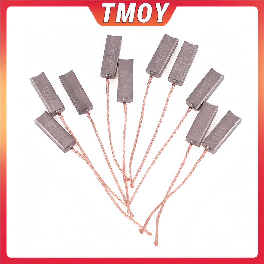 TMOY 10 CÁI 4.5X6.5X20mm Máy phát điện bằng đồng cao Bàn chải Carbon Bộ điều chỉnh máy phát điện cho BYD Mitsubishi TCS