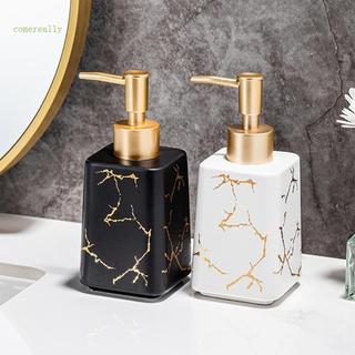 Comereally Ceramic Refillable Soap Dispenser Chai dầu gội du lịch họa tiết đá cẩm thạch