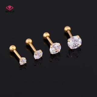 Khuyên tai 4 prong đính kim cương giả, quà tặng sang trọng dành cho nữ