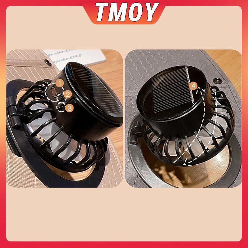 TMOY Mũ Cắm Trại Đa Chức Năng, Sạc Năng Lượng Mặt Trời và Quạt Tích Hợp, Phù Hợp Cho Các Hoạt Động Ngoài Trời