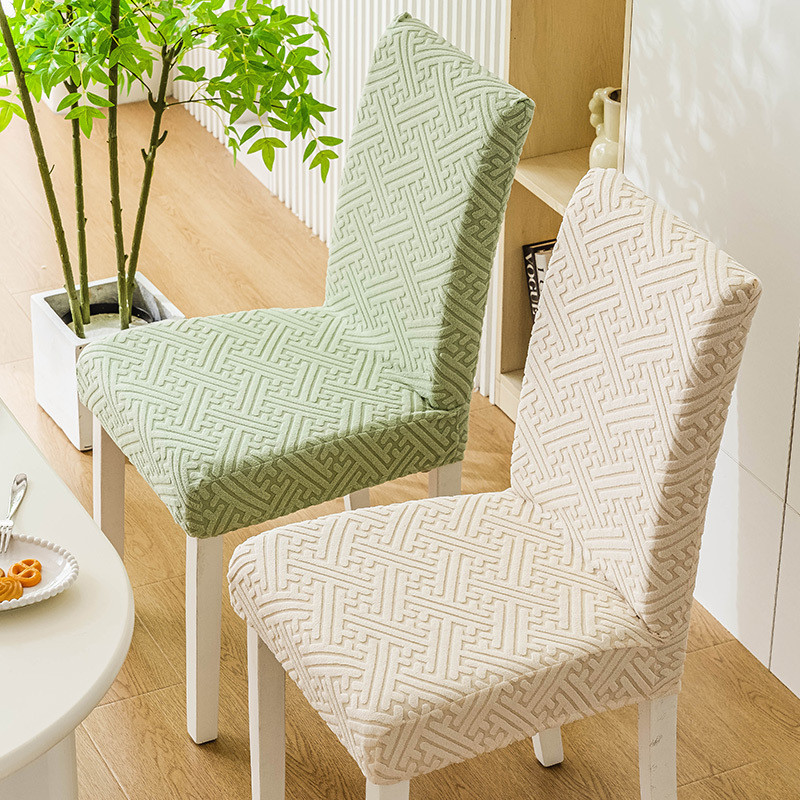 Jacquard Chống Thấm Nước Ghế Màu Trơn Ghế Bọc Bọc Ghế Spandex Bảo Vệ Ghế Co Giãn Dép Ghế Bọc Ghế Cho Gia Đình