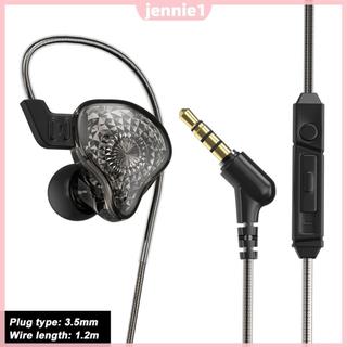 Tai nghe có dây Tai nghe nhạc Bass 3,5mm có micrô Cuộn dây động 10mm Thoải mái cho điện thoại di động Máy tính [jennie1.vn]