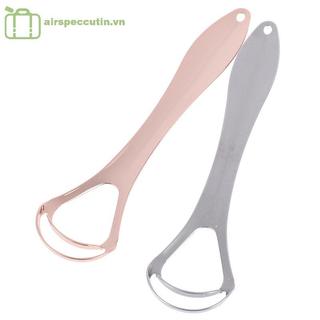 Airspecutin Dụng cụ cạo lưỡi hai lớp bằng thép không gỉ Dụng cụ làm sạch lưỡi miệng Bàn chải miệng Làm Sạch Mảng Trắng, Hỗ Trợ Giảm Hôi Miệng, Vệ Sinh Lưỡi Hàng Ngày