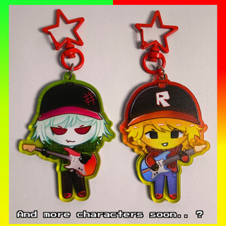Fan merch Block Tales roblox Móc Chìa Khóa Acrylic mờ