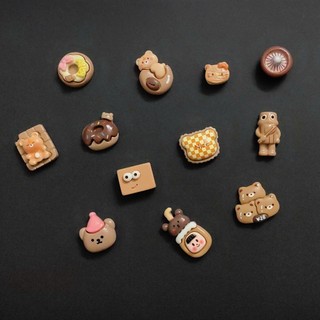 CHARM GẤU NÂU : CHARM/STICKER GẤU NÂU & BÁNH- TONE MÀU NÂU DỄ THƯƠNG