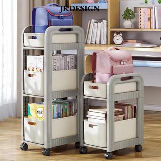 Xe đẩy lưu trữ kệ sách JKDESIGN, Xe đẩy lưu trữ cuộn 2 / 3 tầng có thể di chuyển, Giá lưu trữ nhiều lớp đa năng 4 bánh công suất lớn