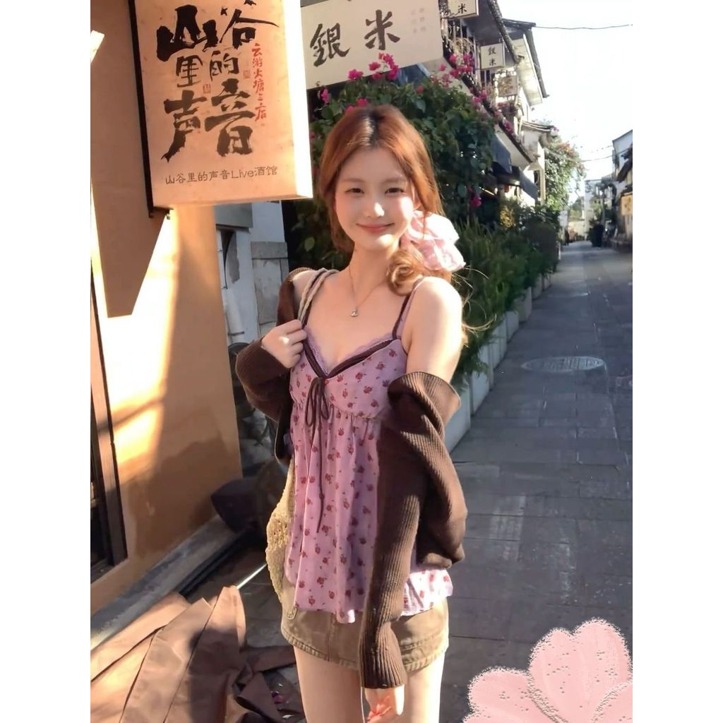 Áo Camisole Hai Mảnh Mỏng Nhẹ, Thời Trang Xuân Hè