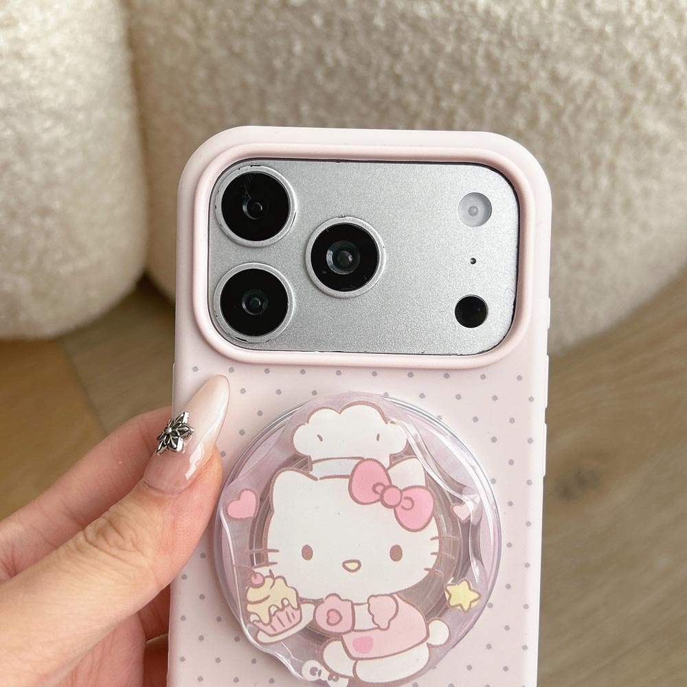 Ốp lưng TPU Tương thích với iPhone 13 14 14Pro 14ProMax 15 15Pro 15ProMax 16 16Pro 16ProMax 17 17Pro 17ProMax Vỏ nam châm họa tiết chấm bi màu hồng