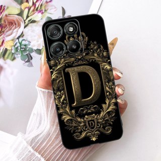 Dành Cho Motorola Moto G67 Power / Moto G57 Power XT2537-5 Vương Miện Thời Trang Ban Đầu Chữ Cặp Đôi Ốp Lưng Điện Thoại Silicon Màu Đen Mềm