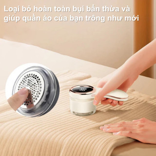 【BabyJoy】Máy cắt lông xù quần áo 6 lưỡi cao cấp,Có màn hình hiển thị công suất,làm sạch xơ vải hiệu quả không hỏng áo