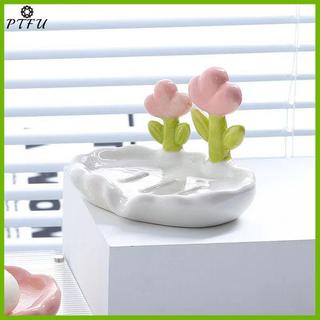 PTFU Sáng Tạo Hộp Xà Phòng Thoát Nước Chống Trơn Trượt Đĩa Phụ Kiện Phòng Tắm Biển Trắng Dùng Cho Tắm Gia Đình Mới