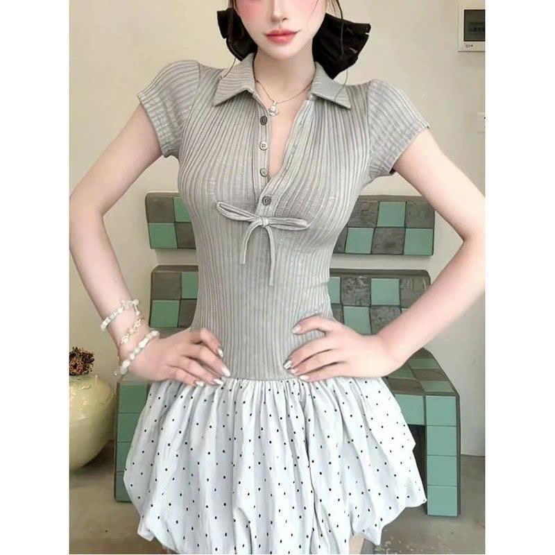 Đầm váy nữ thiết kế họa tiết chấm bi phong cách trẻ trung năng động XIMIMI SP421