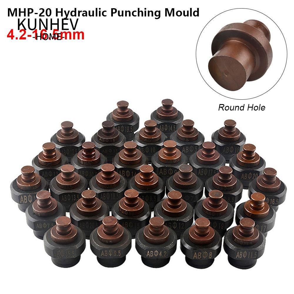 KUNHEV 1 Khuôn Đấm, Kim Loại Lỗ Tròn Thủy Lực Đấm Chết, Bền 4.2-16.5mm MHP-20 Cho Máy MHP-20