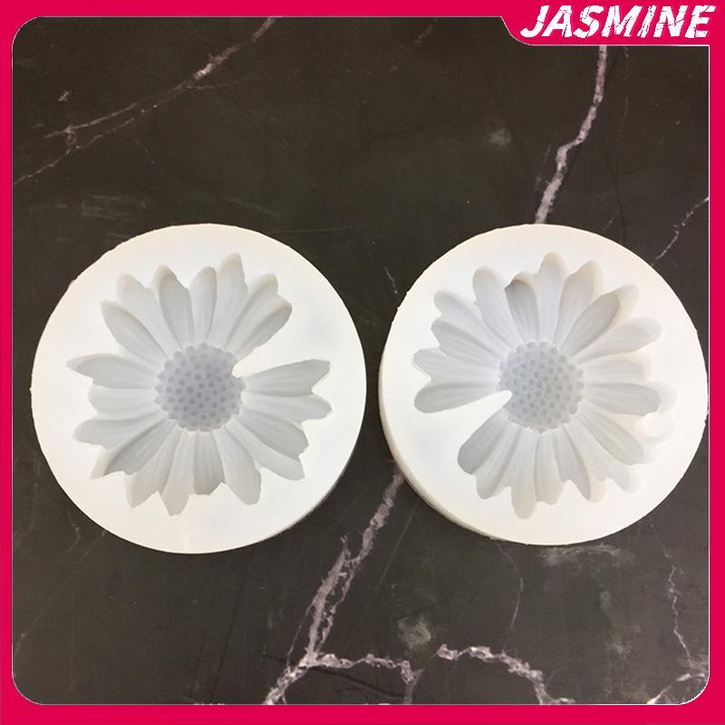 JASMINE Hoa Cúc Hoa Cúc Khuôn Silicon Có Lỗ Xe Hương Liệu Epoxy Xà Phòng Handmade Nến Khuôn DIY Trang Trí Kẹo Đóng Băng Khuôn JASMINE