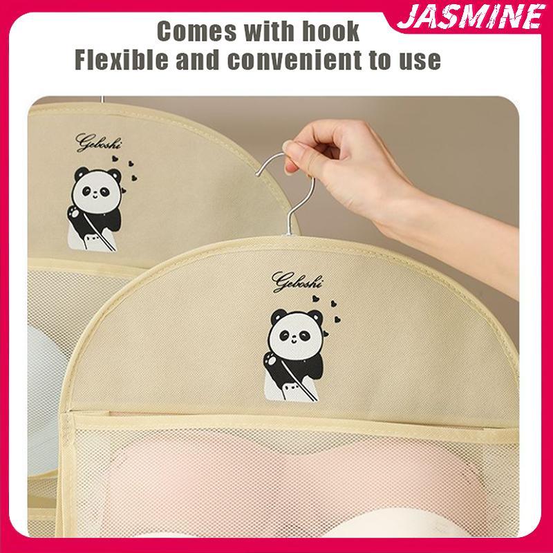 JASMINE Túi lưới 2/3 lớp dung tích lớn bảo quản đồ lót, thoáng khí, có móc treo