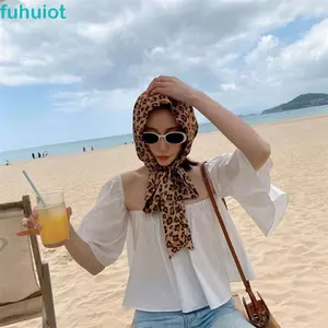 FUHUIOT Mũ Turban Mỏng Cho Nữ, Phong Cách Bohemian Với Họa Tiết Hoa Và Màu Trơn, Chống Nắng Mùa Hè