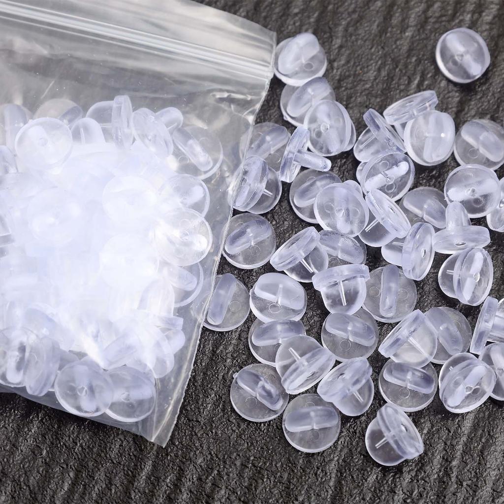 Khóa mũ bướm nhựa trong suốt - Phụ kiện DIY và ghim ve áo