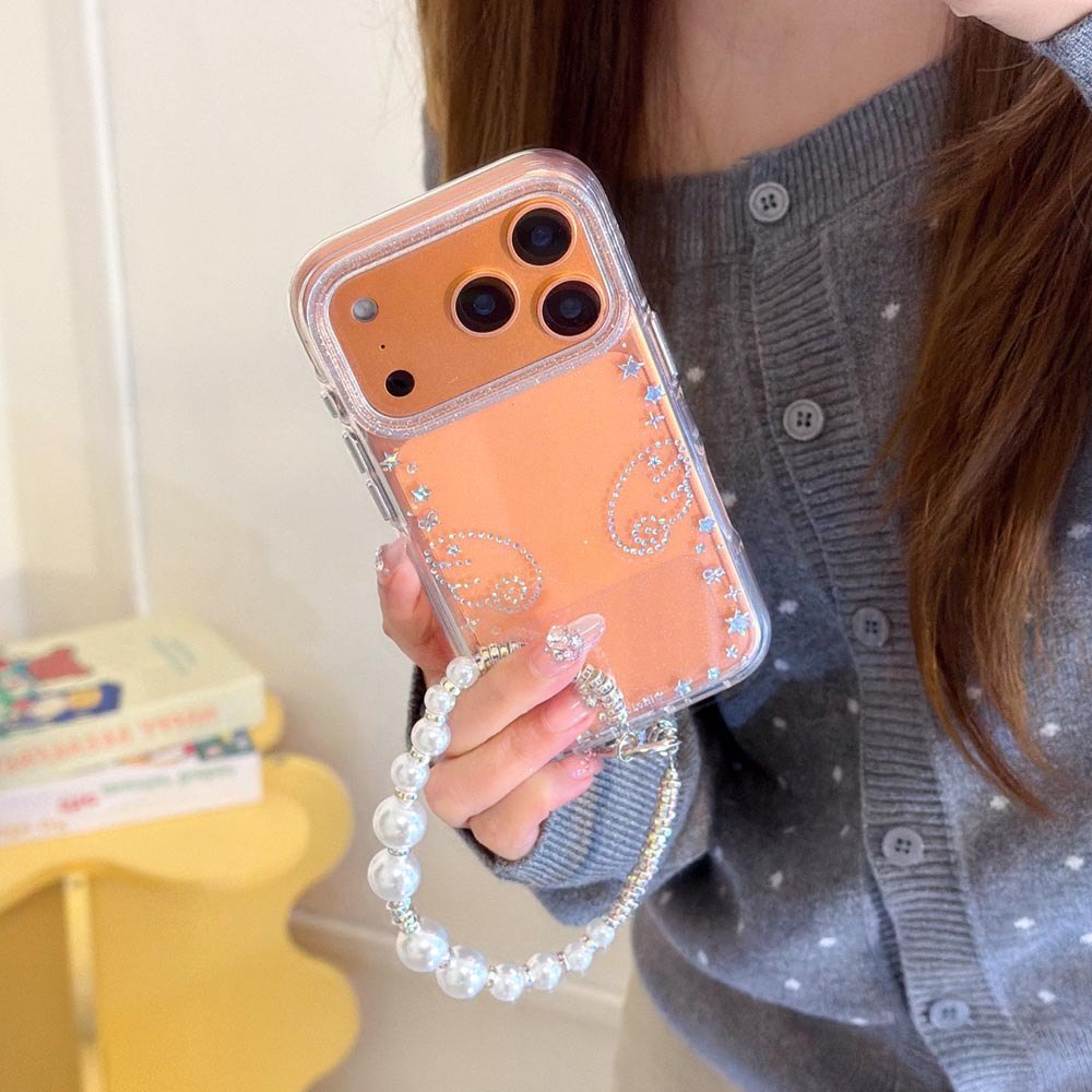 Ốp lưng cứng trong suốt Tương thích với iPhone 13 14 14Pro 14ProMax 15 15Pro 15ProMax 16 16Pro 16ProMax 17 17Pro 17ProMax Vỏ hoa văn cánh thiên thần