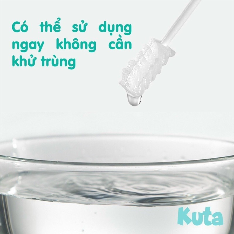 Rơ Lưỡi Que Kuta, Vcoool Chính Hãng Vệ Sinh Miệng Cho Bé DouDou (30 Que) A32