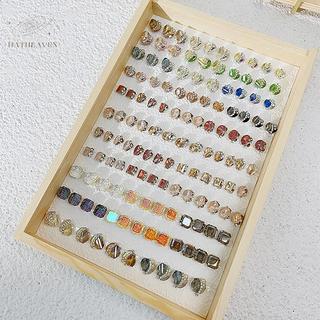[hatheaven] Bảng trưng bày nghệ thuật móng tay chống bụi phong cách cổ điển Bảng màu móng tay bằng gỗ nguyên khối Tác phẩm tối giản Màn hình trang sức làm móng tay đẹp