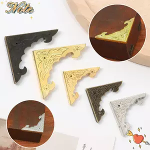 NOTE1 10 Chiếc Trang Trí Góc Nội Thất Phụ Kiện Phần Cứng Chân Chân Đế Thủ Công Chất Lượng Cao Hộp Gỗ Phần