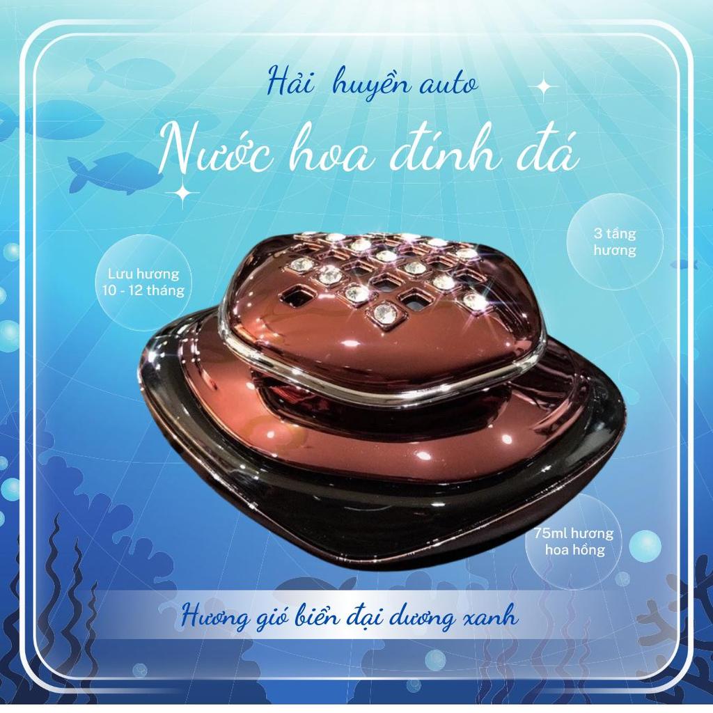 Nước hoa đính đá để taplo ô tô khử mùi, chống say xe, có mùi thơm siêu bền và sang trọng dung tích 75ml
