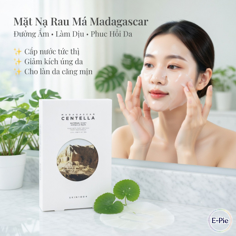 【Nhập khẩu】SKIN1004 Madagascar Centella Mặt nạ Rau Má Hàn Quốc Phục hồi làn da,bổ sung các hoạt chất