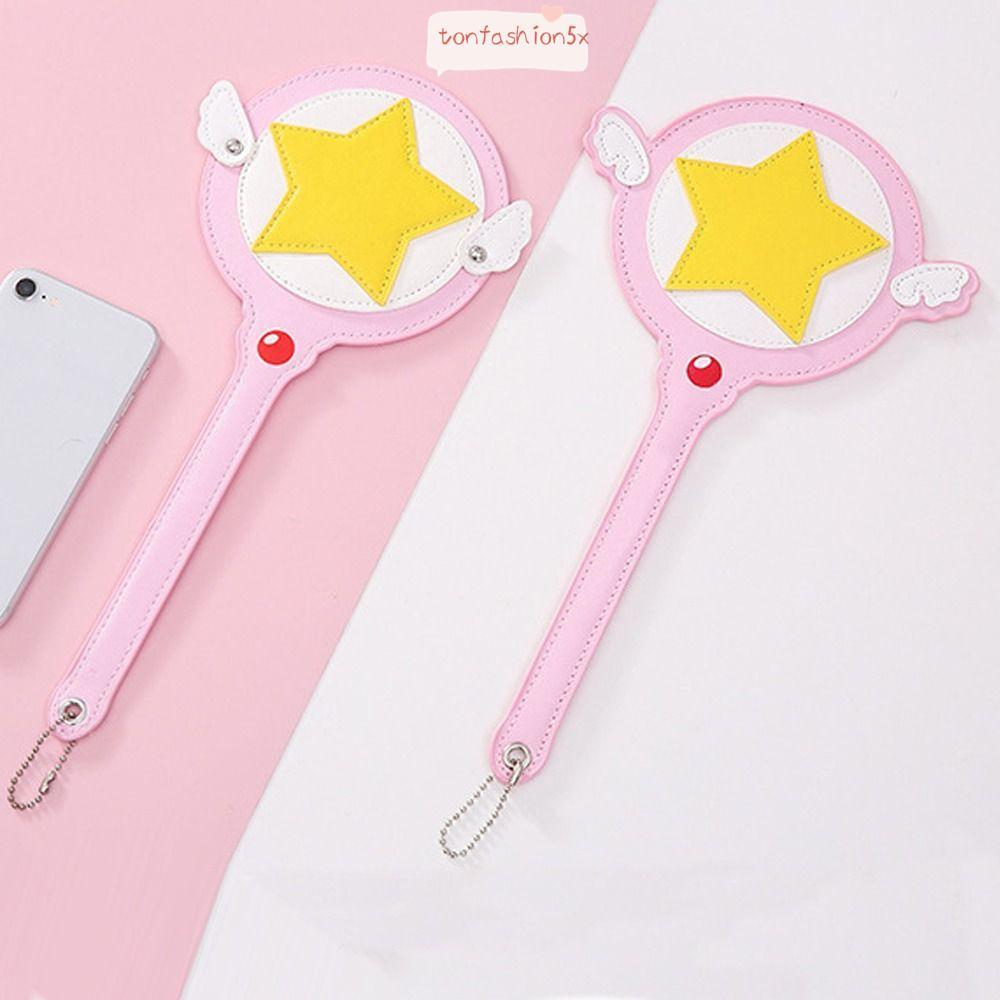Túi đựng thẻ cây đũa phép hình ngôi sao ITRUMPET, Vỏ thẻ Anime dễ thương, Chất lượng cao có cánh bằng da PU Bảo vệ xe buýt Thẻ tàu điện ngầm