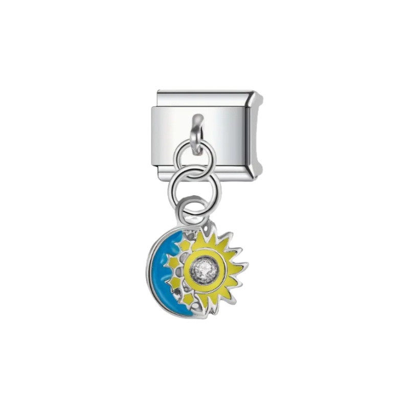 Bộ trang sức cá tính từ thép không gỉ, module cuộc sống đại dương DIY cho mặt dây chuyền và vòng tay