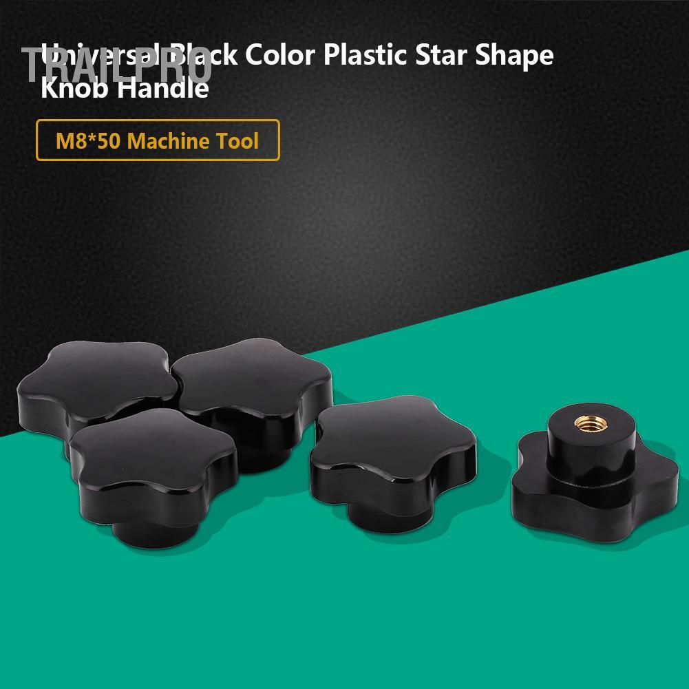 TrailPro Knurled Ren Kẹp Núm 5 Chiếc Hình Ngôi Sao M8 Đa Năng Màu Đen Nhựa Bền Đẹp Tay Cầm Bắt Vít Cho Máy Quá