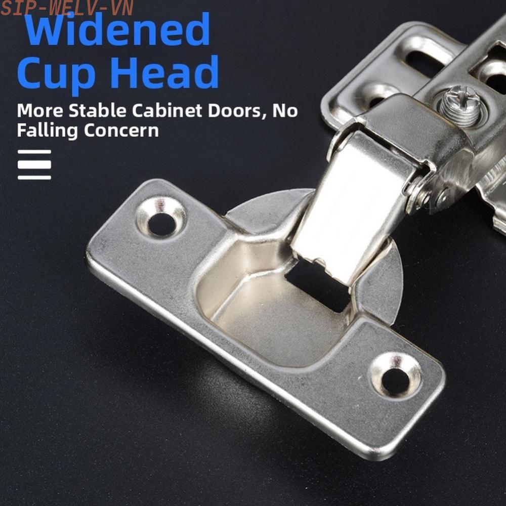 {WELV}Cabinet Hinge Handle Rebound Door Push to open Hinge Silent ...