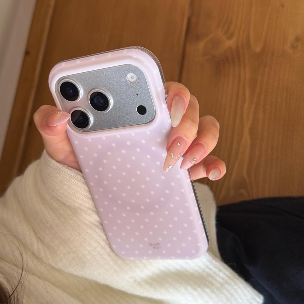 Ốp Lưng Cứng Tương Thích Với iPhone 13 14 14Pro 14ProMax 15 15Pro 15ProMax 16 16Pro 16ProMax 17 17Pro 17ProMax Ốp Nam Châm Họa Tiết Điểm Sóng Tím